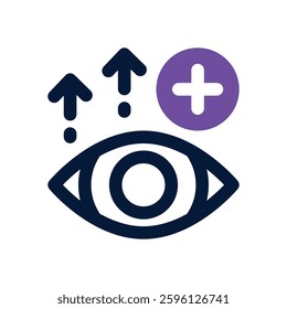 eye dual tone icon. Sleek and modern vector icon for websites, mobile apps, marketing materials, and corporate design. Fully scalable and ready to use.