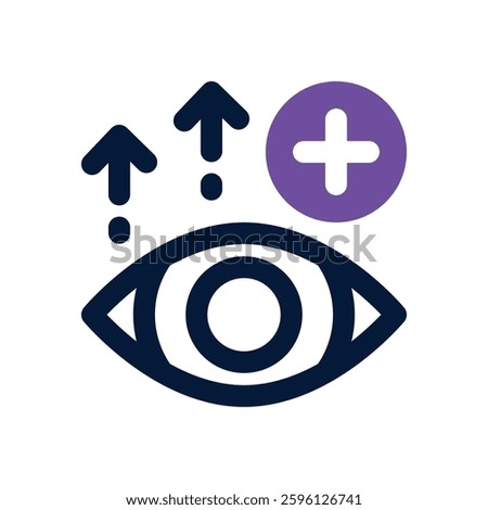eye dual tone icon. Sleek and modern vector icon for websites, mobile apps, marketing materials, and corporate design. Fully scalable and ready to use.