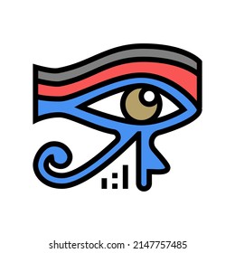 eye egypt color icon vector. eye egypt sign. isolated symbol illustration