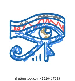 eye egypt doodle icon sketch vector. eye egypt sign. isolated symbol illustration
