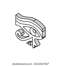 eye egypt isometric icon vector. eye egypt sign. isolated symbol illustration