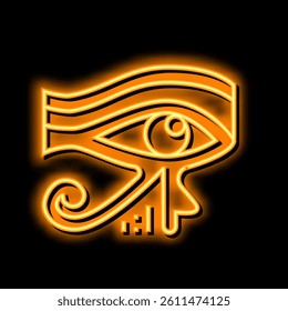 eye egypt neon light sign vector. eye egypt illustration