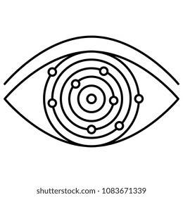 eye with electric circuit