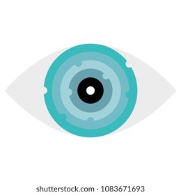 eye with electric circuit