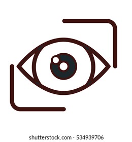 eye emblem icon image vector illustration design 