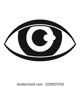 Eye emblem icon simple vector. View pictogram. Look vision