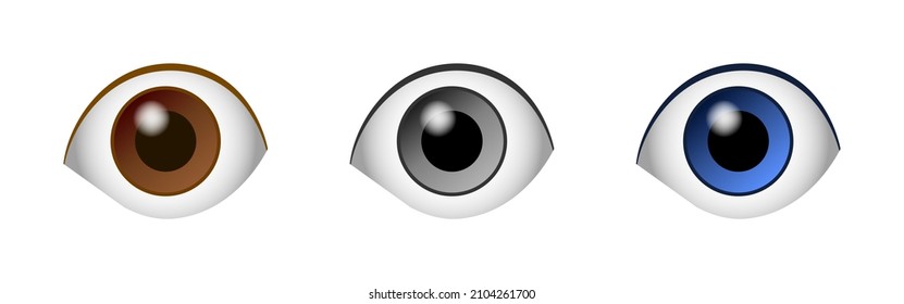 Eye emoji icon. Look icon. Eyes icons vector. Vision sign. Vector illustration