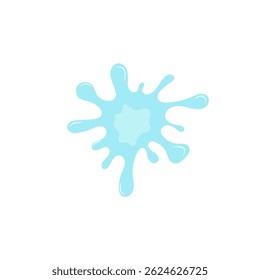 Eye with emotional teardrop and clear stream of water showing fluid blob and drop in transparent aqua form with human sadness icon in blue vector design and isolated element for nature collection

