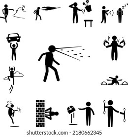 eye energy man icon in a collection with other items