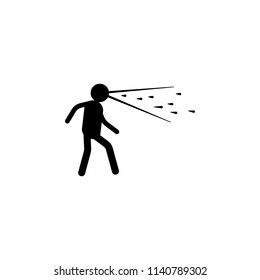 eye energy man icon. Element of super hero icon for mobile concept and web apps. Glyph eye energy man icon can be used for web and mobile