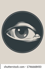 Engrase ocular, Emblema De Béisbol, Logo Estilo De Etching Antiguo 