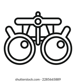 Eye equipment icon outline vector. Test eyesight. Eye health