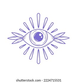 eye esoteric icon flat isolated