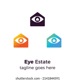 eye estate logo vector illustration
