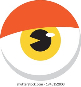 An eye for everyone cartoon flat
