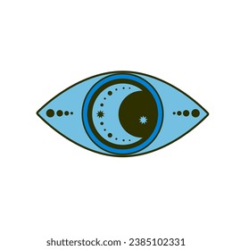 Eye Evil Devil Mystic Yoga Amulet Boho Symbol Icon Abstract Evil Eye Sign Design 