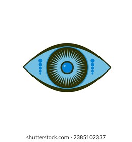 Eye Evil Devil Mystic Yoga Amulet Boho Symbol Icon Abstract Evil Eye Sign Design 