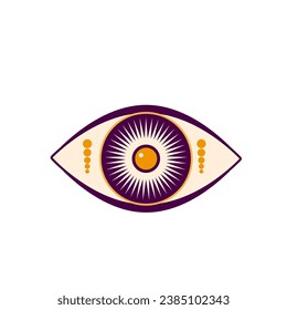 Eye Evil Devil Mystic Yoga Amulet Boho Symbol Icon Abstract Evil Eye Sign Design 