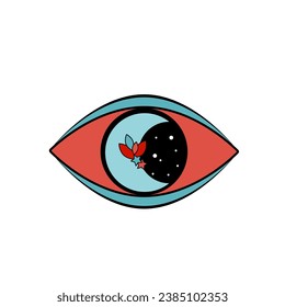Eye Evil Devil Mystic Yoga Amulet Boho Symbol Icon Abstract Evil Eye Sign Design 