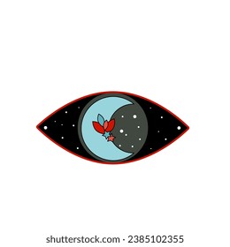 Eye Evil Devil Mystic Yoga Amulet Boho Symbol Icon Abstract Evil Eye Sign Design 