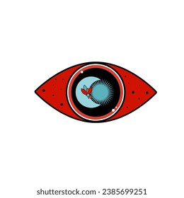 Eye Evil Devil Mystic Yoga Amulet Boho Symbol Icon Abstract Evil Eye Sign Design 