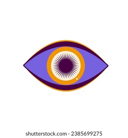 Icono del símbolo del Boho del Amulet del yoga místico del diablo de los ojos Abstrato Signo de los ojos malvados Diseño 