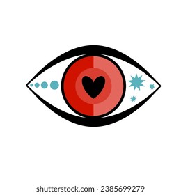 Eye Evil Devil Mystic Yoga Amulet Boho Symbol Icon Abstract Evil Eye Sign Design 