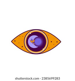 Eye Evil Devil Mystic Yoga Amulet Boho Symbol Icon Abstract Evil Eye Sign Design 
