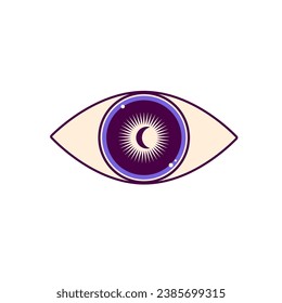 Icono del símbolo del Boho del Amulet del yoga místico del diablo de los ojos Abstrato Signo de los ojos malvados Diseño 