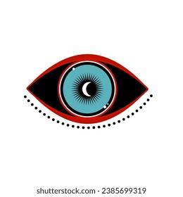 Eye Evil Devil Mystic Yoga Amulet Boho Symbol Icon Abstract Evil Eye Sign Design 