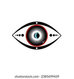 Eye Evil Devil Mystic Yoga Amulet Boho Symbol Icon Abstract Evil Eye Sign Design 