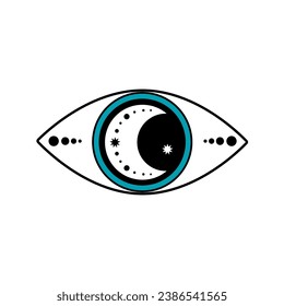 Eye Evil Devil Mystic Yoga Amulet Boho Symbol Icon Abstract Evil Eye Sign Design 
