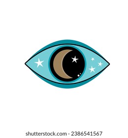 Eye Evil Devil Mystic Yoga Amulet Boho Symbol Icon Abstract Evil Eye Sign Design 