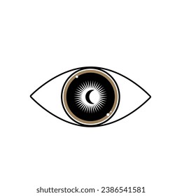 Eye Evil Devil Mystic Yoga Amulet Boho Symbol Icon Abstract Evil Eye Sign Design 