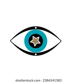 Eye Evil Devil Mystic Yoga Amulet Boho Symbol Icon Abstract Evil Eye Sign Design 