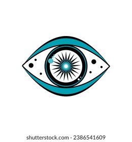 Eye Evil Devil Mystic Yoga Amulet Boho Symbol Icon Abstract Evil Eye Sign Design 