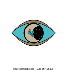 Eye Evil Devil Mystic Yoga Amulet Boho Symbol Icon Abstract Evil Eye Sign Design 