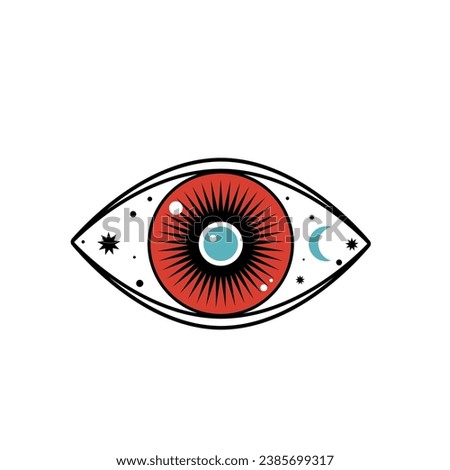 Eye Evil Devil Mystic Yoga Amulet Boho Symbol Icon Abstract Evil Eye Sign Design 