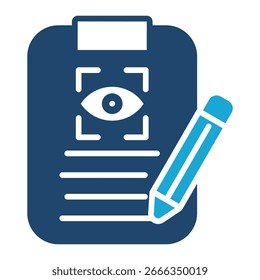Elemento del icono del examen ocular para el diseño