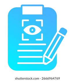 Elemento del icono del examen ocular para el diseño