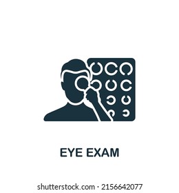 Eye Exam icon. Monochrome simple Health Check icon for templates, web design and infographics