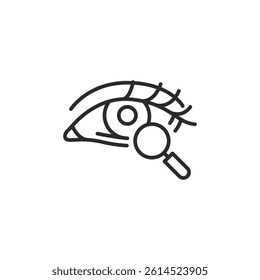 Eye exam icon. Simple eye exam icon for social media, app, and web design. Vector illustration.