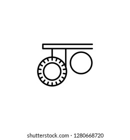 eye exam lens icon vector