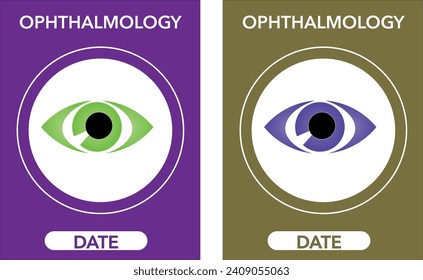 Eye exam, ophthalmologist landing vector illustration. Ophthalmology clinic web page, healthy eye banner.