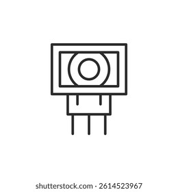 Eye exam table icon. Simple eye exam table icon for social media, app, and web design. Vector illustration.