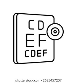 Iconos del vector del examen del ojo