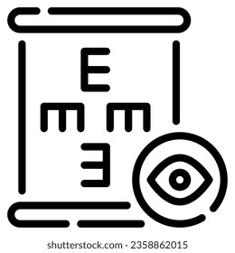 Eye Examination Chart Icon illustration, for web, app, infographic, etc