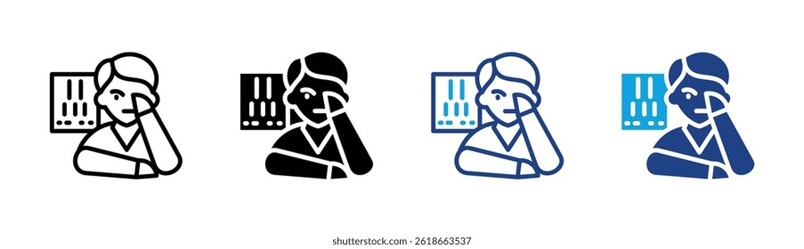 Elemento del icono del examen ocular para el diseño