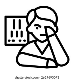 Elemento del icono del examen ocular para el diseño