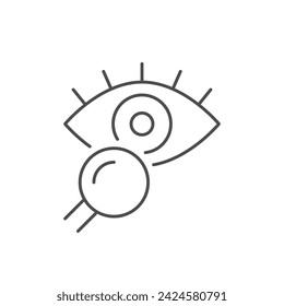 Eye examination line outline icon